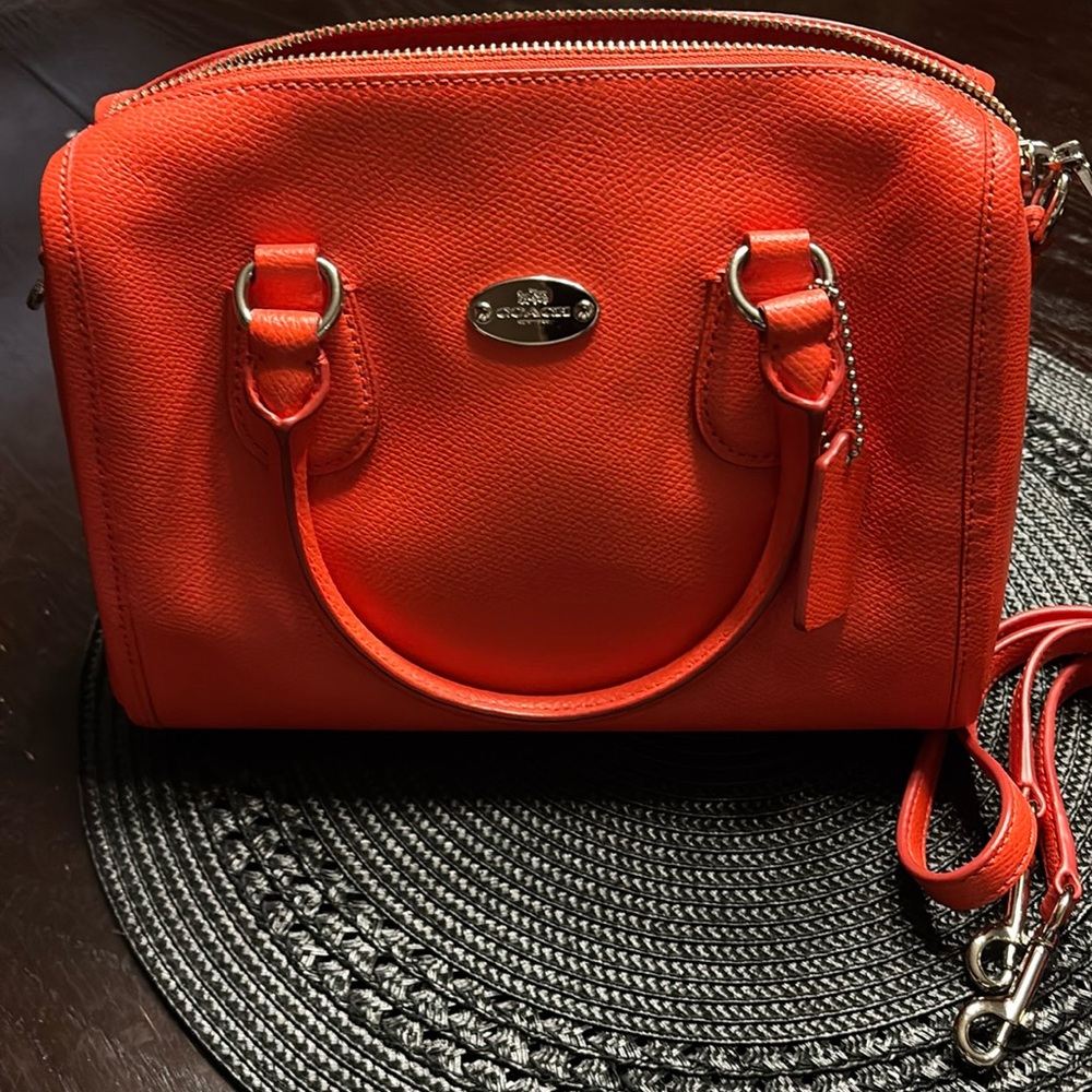 Orange Coach Purse!  Never used! 8X10 with 24” strap!